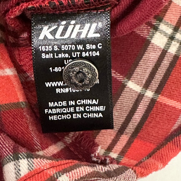 Kuhl Women's Alina Flannel Plaid Shirt Blue Depths size Medium - Picture 7 of 11